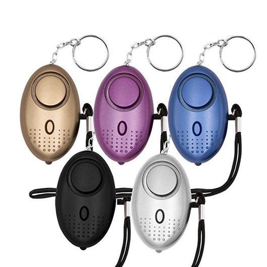 HKM-550611 Compact Metallic Personal Alarm with LED Light for Women, Children, and Seniors