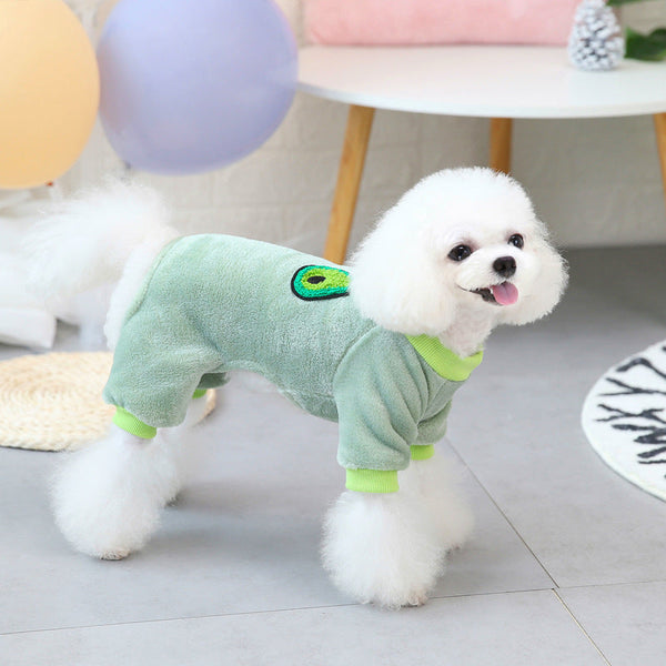 HKM-5506621 Cozy Coral Fleece Four-Legged Pet Apparel for Autumn and Winter in Multiple Colors