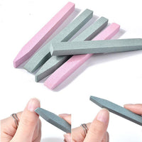 HKM-550739 Nail Quartz Abrasive Grinding Stick in Pink and Dark Green - One Piece