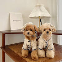 HKM-5507645 Princess Skirt for Pets, Comfortable Cotton Dress with Hairpin, Available in Beige, XS to 2XL