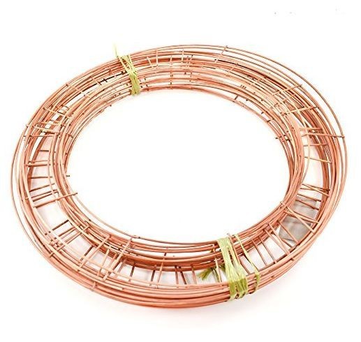 HKM-550867 12-Inch Golden Metal Wreath Ring for Festive Home Decor
