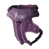 HKM-5509821 Portable Dog Vest with Leash Attachment - Outdoor Pet Gear in Green, Black, and Purple