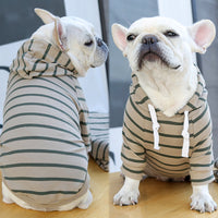 HKM-5510205 Striped Hoodie for Dogs and Cats - Polyester Pet Sweater in Various Color Combinations and Sizes