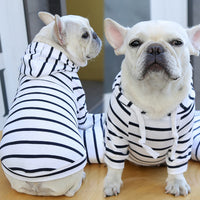 HKM-5510205 Striped Hoodie for Dogs and Cats - Polyester Pet Sweater in Various Color Combinations and Sizes
