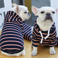 HKM-5510205 Striped Hoodie for Dogs and Cats - Polyester Pet Sweater in Various Color Combinations and Sizes