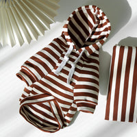 HKM-5510205 Striped Hoodie for Dogs and Cats - Polyester Pet Sweater in Various Color Combinations and Sizes