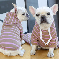 HKM-5510205 Striped Hoodie for Dogs and Cats - Polyester Pet Sweater in Various Color Combinations and Sizes