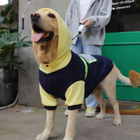 HKM-5511101 Fleece Sweater for Large Dogs with Transparent Pocket in Black and Green