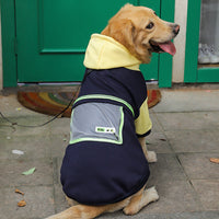HKM-5511101 Fleece Sweater for Large Dogs with Transparent Pocket in Black and Green