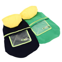 HKM-5511101 Fleece Sweater for Large Dogs with Transparent Pocket in Black and Green