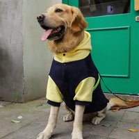 HKM-5511101 Fleece Sweater for Large Dogs with Transparent Pocket in Black and Green