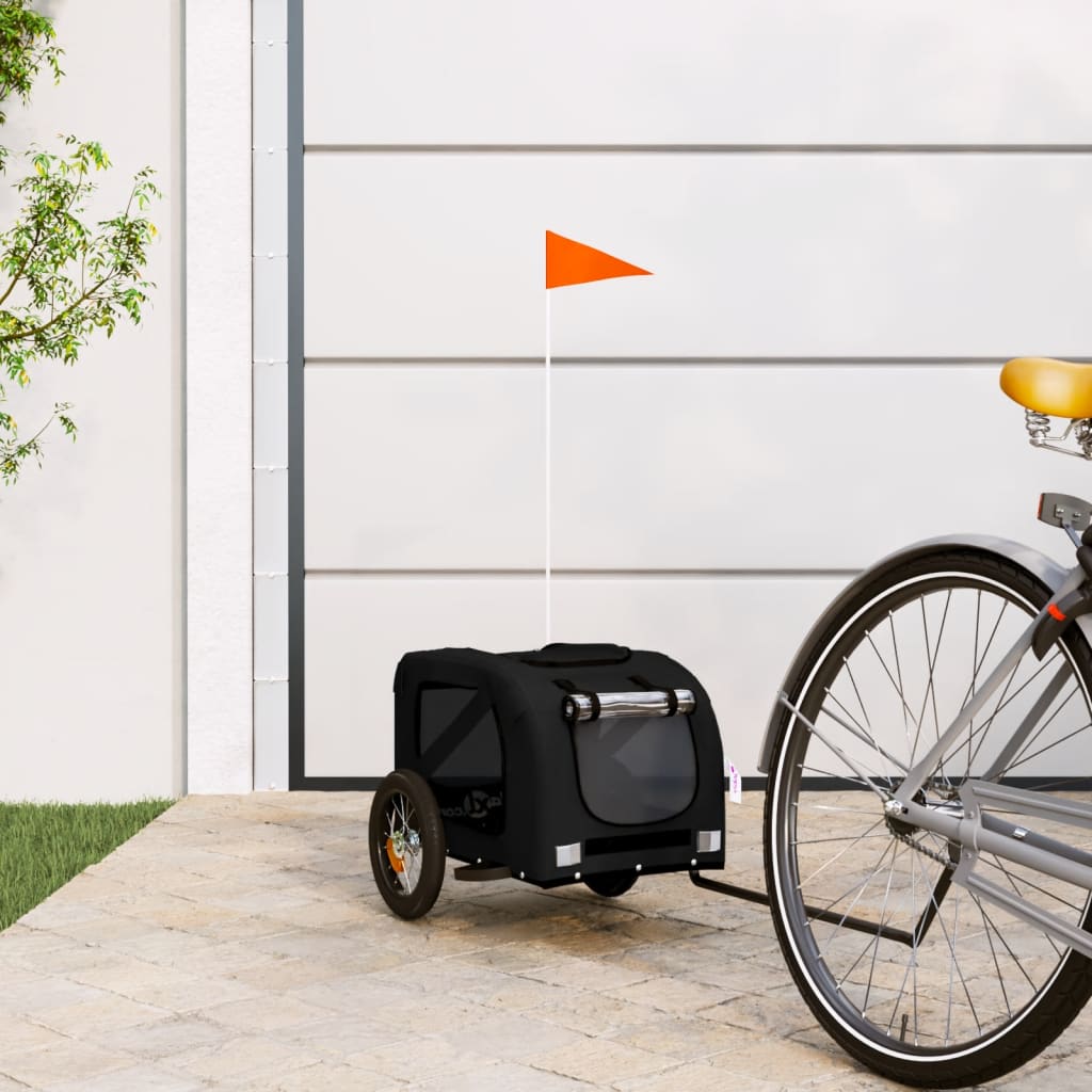 HKM-5511485 Dog Bicycle Trailer with Durable Oxford Fabric, Iron Frame, and Reflectors