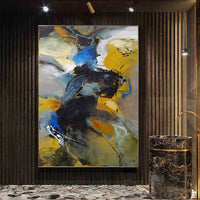 HKM-551187 Handmade Abstract Oil Painting on Canvas for Home Living Room Decor - Unframed, Various Sizes Available