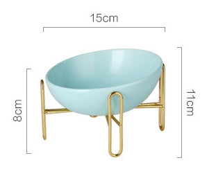 HKM-5511997 Ceramic Pet Bowl - Small 300ML & Medium 600ML Options, Solid Color Kraft Box Packaging