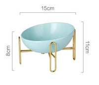 HKM-5511997 Ceramic Pet Bowl - Small 300ML & Medium 600ML Options, Solid Color Kraft Box Packaging