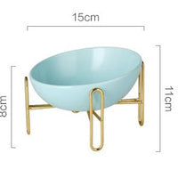 HKM-5511997 Ceramic Pet Bowl - Small 300ML & Medium 600ML Options, Solid Color Kraft Box Packaging