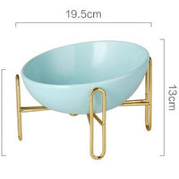 HKM-5511997 Ceramic Pet Bowl - Small 300ML & Medium 600ML Options, Solid Color Kraft Box Packaging