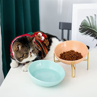 HKM-5511997 Ceramic Pet Bowl - Small 300ML & Medium 600ML Options, Solid Color Kraft Box Packaging