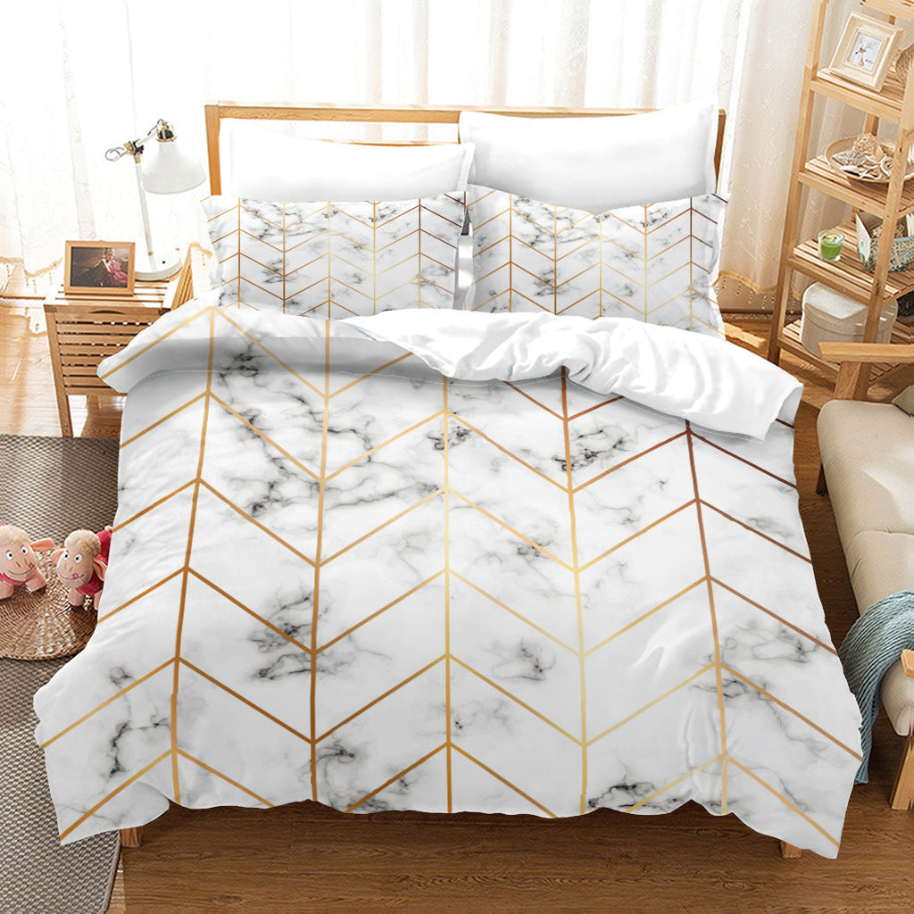 HKM-551251 3D Digital Print Bedding Set in Floral Design - Available in Multiple Sizes and Pieces