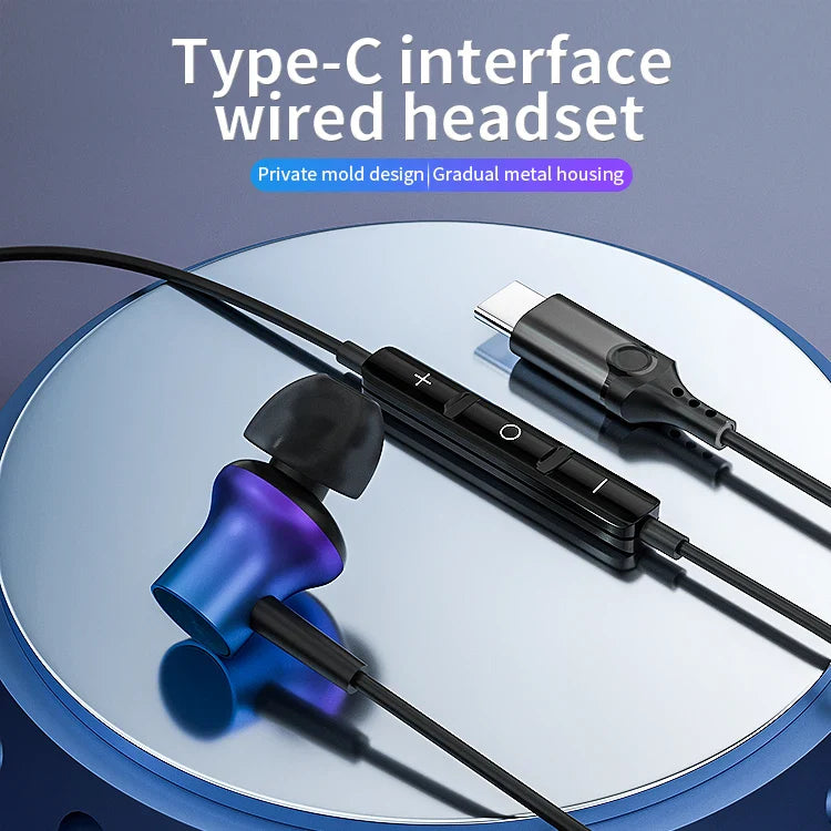 HKM-551251 USB-C In-Ear Headphones with Microphone and Handsfree Function