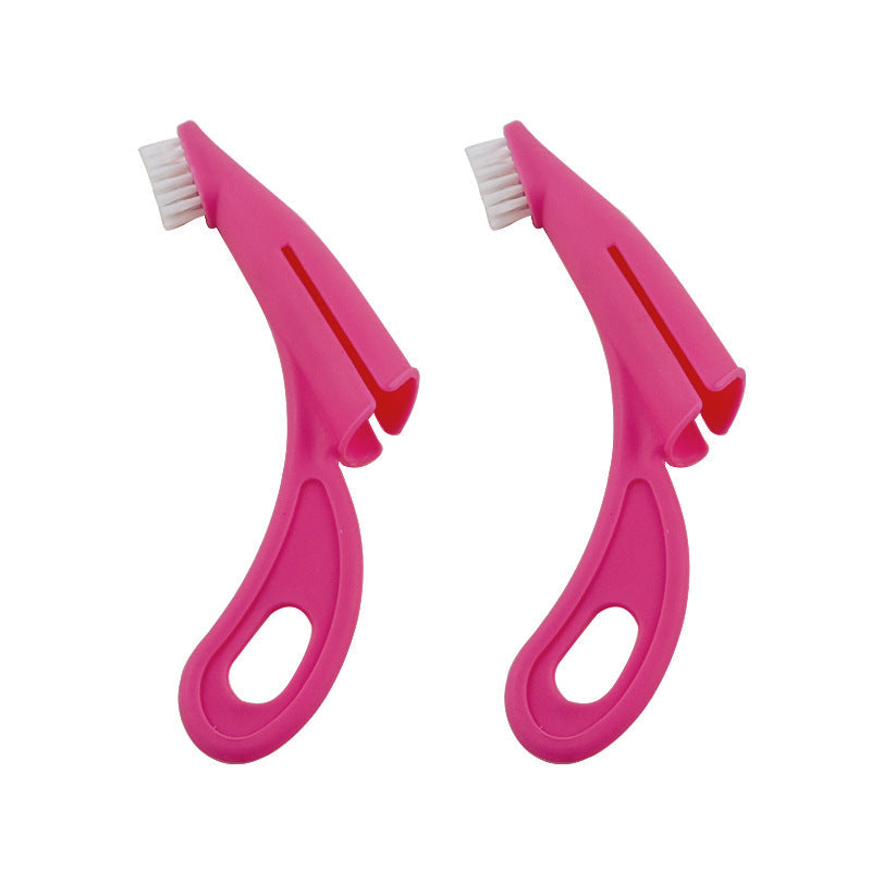 HKM-5513661 Dog Toothbrush with Nylon Brush Head and ABS Handle for Effective Cleaning