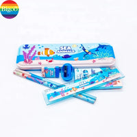 HKM-551379 12-piece Customised School Supplies Set with Pencil Case, Ruler, Eraser and Crayon for Kids