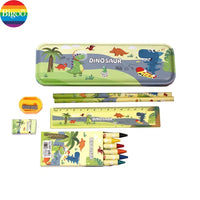 HKM-551379 12-piece Customised School Supplies Set with Pencil Case, Ruler, Eraser and Crayon for Kids