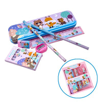 HKM-551379 12-piece Customised School Supplies Set with Pencil Case, Ruler, Eraser and Crayon for Kids
