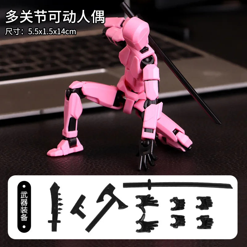 HKM-551379 Movable 3D Dummy Robot Anime Action Figure - PVC Multifunctional Fidget Toy for Kids with Autism