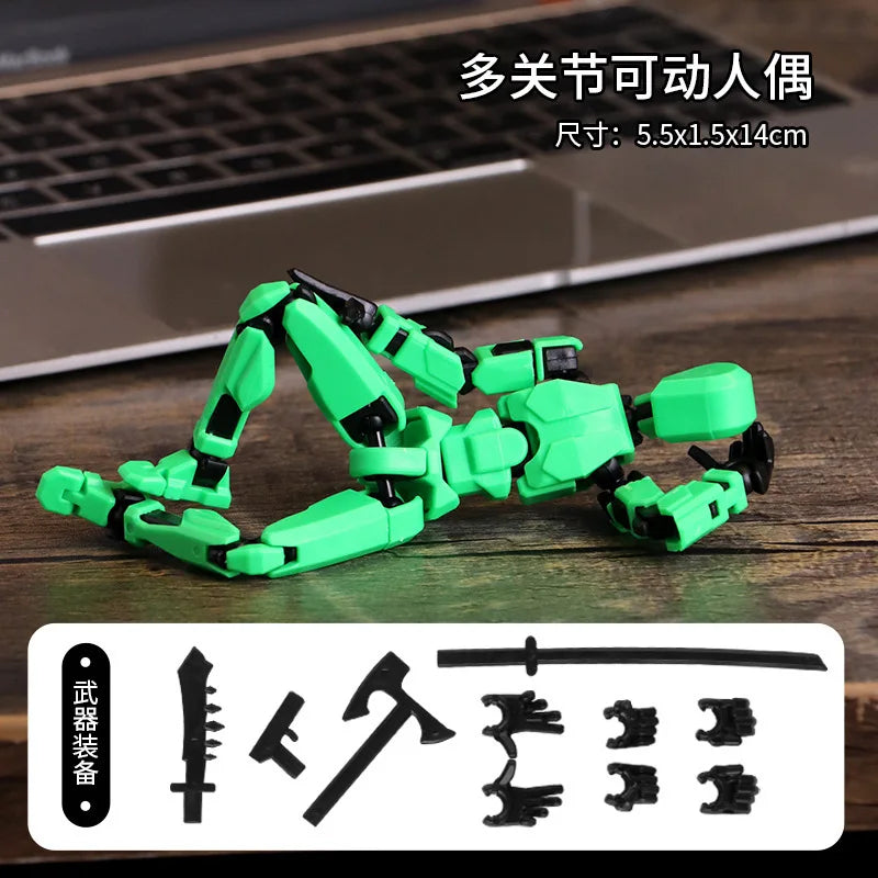 HKM-551379 Movable 3D Dummy Robot Anime Action Figure - PVC Multifunctional Fidget Toy for Kids with Autism