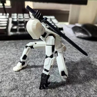 HKM-551379 Movable 3D Dummy Robot Anime Action Figure - PVC Multifunctional Fidget Toy for Kids with Autism