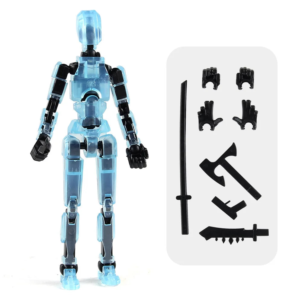 HKM-551379 Movable 3D Dummy Robot Anime Action Figure - PVC Multifunctional Fidget Toy for Kids with Autism