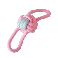 HKM-5514429 Cotton Rope Dog Chew Toy for Small Dogs - Imitation Rabbit Fur, Dental Care & Teeth Cleaning