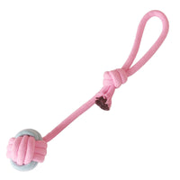 HKM-5514429 Cotton Rope Dog Chew Toy for Small Dogs - Imitation Rabbit Fur, Dental Care & Teeth Cleaning
