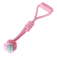 HKM-5514429 Cotton Rope Dog Chew Toy for Small Dogs - Imitation Rabbit Fur, Dental Care & Teeth Cleaning