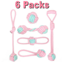 HKM-5514429 Cotton Rope Dog Chew Toy for Small Dogs - Imitation Rabbit Fur, Dental Care & Teeth Cleaning