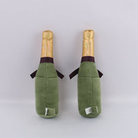 HKM-5515453 Plush Beer Bottle Toy for Dogs - Soft Crystal Super Breathable Cloth, PP Cotton Filling