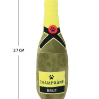 HKM-5515453 Plush Beer Bottle Toy for Dogs - Soft Crystal Super Breathable Cloth, PP Cotton Filling