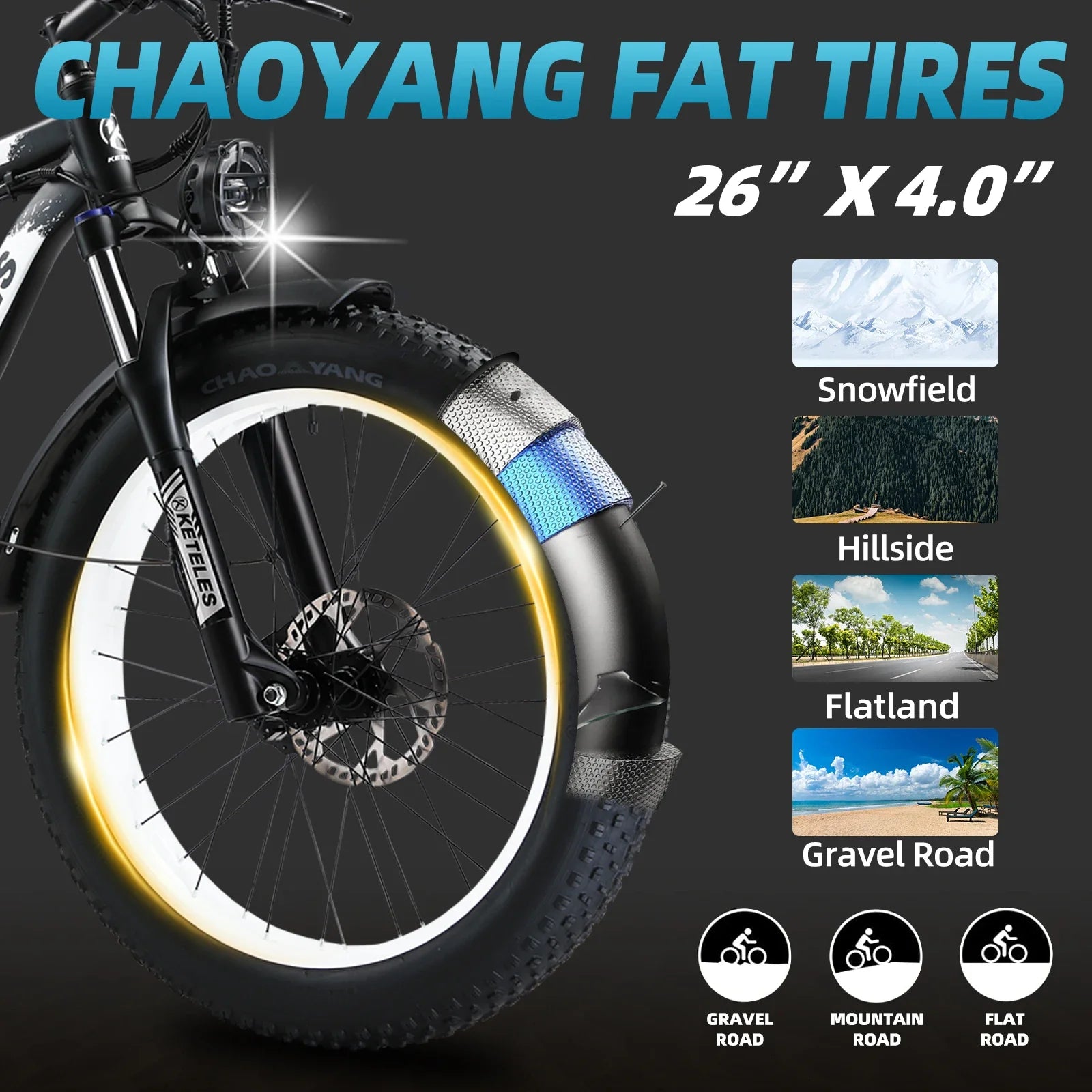 HKM-551571 K800 Electric Bicycle Frame 26 Inch 48V 1000W with 18Ah Lithium Battery, Shimano 21-Speed, Hydraulic Brakes