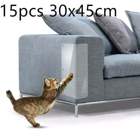HKM-5515965 Cat Claw Protector Pads for Leather Furniture - Anti-Scratch PVC Film, Universal Fit for Sofas and More
