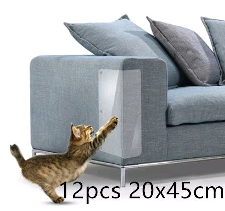 HKM-5515965 Cat Claw Protector Pads for Leather Furniture - Anti-Scratch PVC Film, Universal Fit for Sofas and More