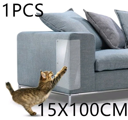 HKM-5515965 Cat Claw Protector Pads for Leather Furniture - Anti-Scratch PVC Film, Universal Fit for Sofas and More