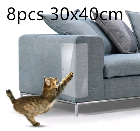 HKM-5515965 Cat Claw Protector Pads for Leather Furniture - Anti-Scratch PVC Film, Universal Fit for Sofas and More