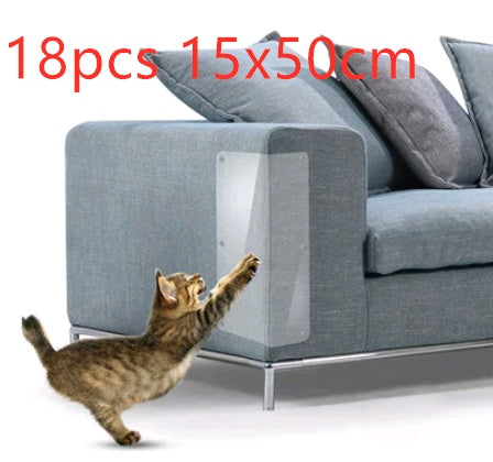 HKM-5515965 Cat Claw Protector Pads for Leather Furniture - Anti-Scratch PVC Film, Universal Fit for Sofas and More