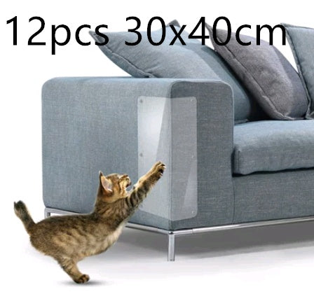 HKM-5515965 Cat Claw Protector Pads for Leather Furniture - Anti-Scratch PVC Film, Universal Fit for Sofas and More