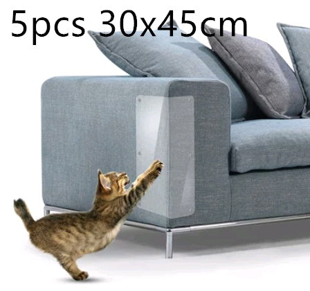 HKM-5515965 Cat Claw Protector Pads for Leather Furniture - Anti-Scratch PVC Film, Universal Fit for Sofas and More