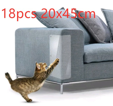 HKM-5515965 Cat Claw Protector Pads for Leather Furniture - Anti-Scratch PVC Film, Universal Fit for Sofas and More