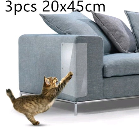 HKM-5515965 Cat Claw Protector Pads for Leather Furniture - Anti-Scratch PVC Film, Universal Fit for Sofas and More