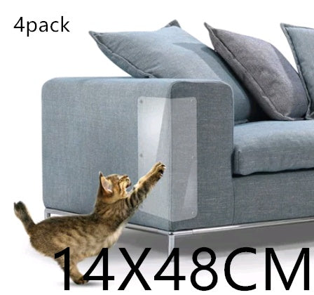 HKM-5515965 Cat Claw Protector Pads for Leather Furniture - Anti-Scratch PVC Film, Universal Fit for Sofas and More
