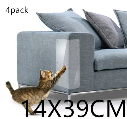 HKM-5515965 Cat Claw Protector Pads for Leather Furniture - Anti-Scratch PVC Film, Universal Fit for Sofas and More
